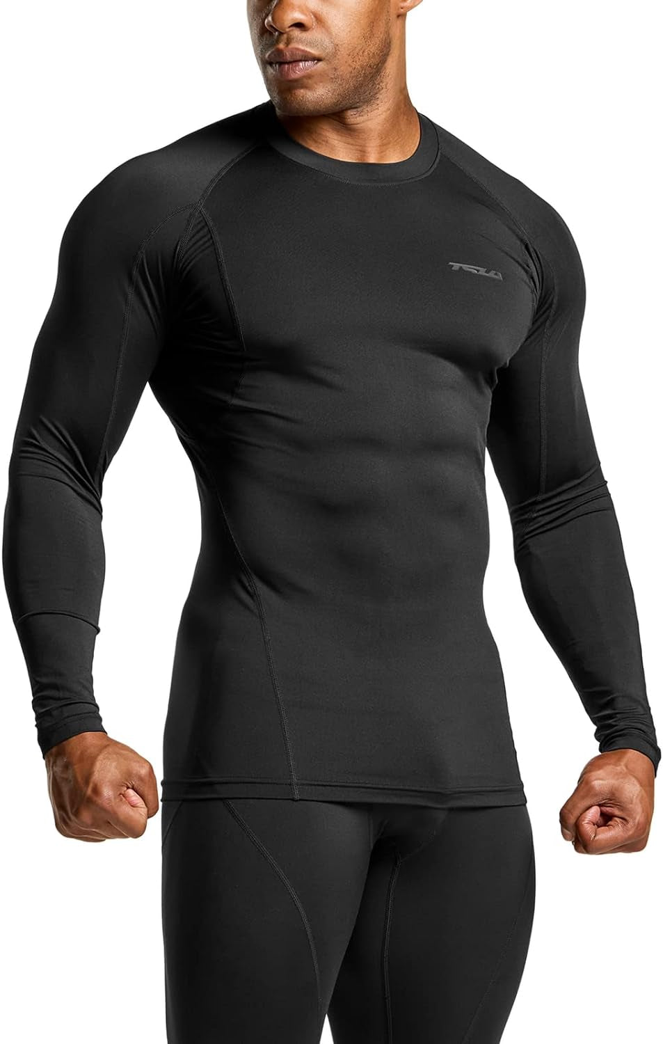 Men's UPF 50+ Long Sleeve Compression Athletic Shirt - Perfect for Workouts and Water Sports