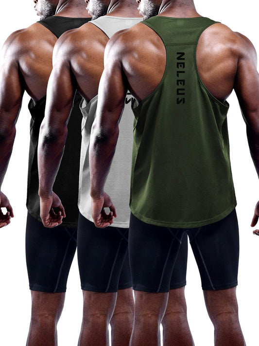 Men'S Workout Running Tank Top Sleeveless Gym Athletic Shirts