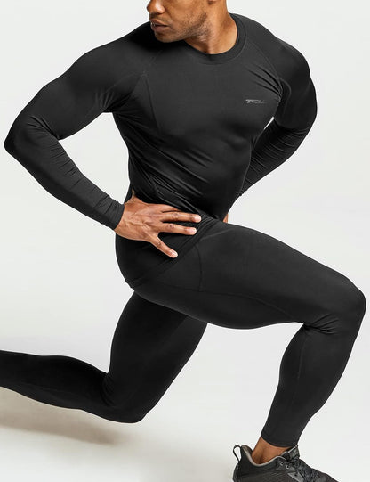 Men's UPF 50+ Long Sleeve Compression Athletic Shirt - Perfect for Workouts and Water Sports