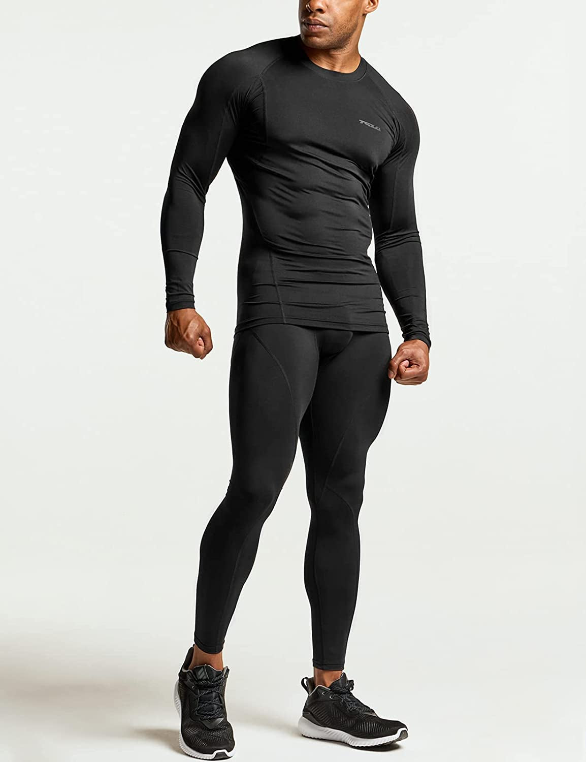 Men's UPF 50+ Long Sleeve Compression Athletic Shirt - Perfect for Workouts and Water Sports