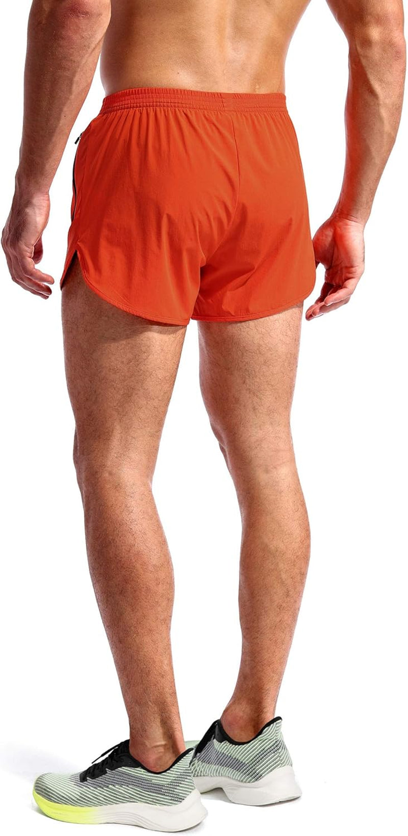 Men’S Running Shorts 3 Inch Quick Dry Gym Athletic Workout Shorts for Men with Zipper Pockets